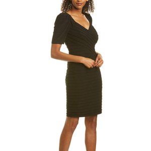 *NWT* Adrianna Papell Women's Pintucked Puffed Sleeve Sheath